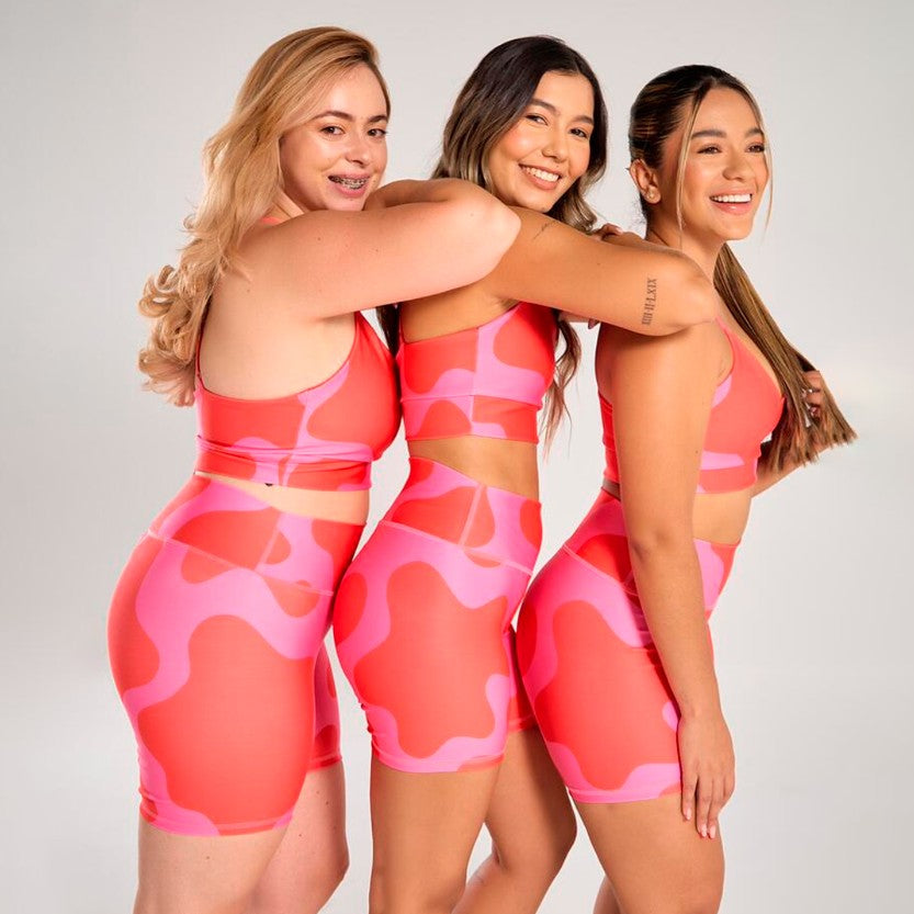 SET DEPORTIVO TOP + SHORT PINK GLOW