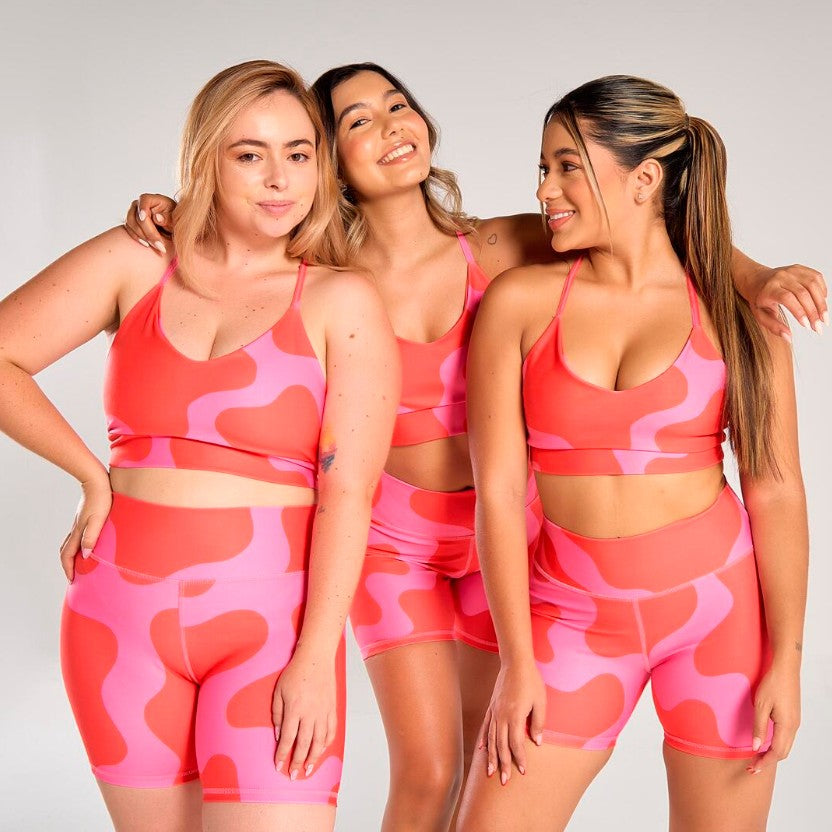 SET DEPORTIVO TOP + SHORT PINK GLOW